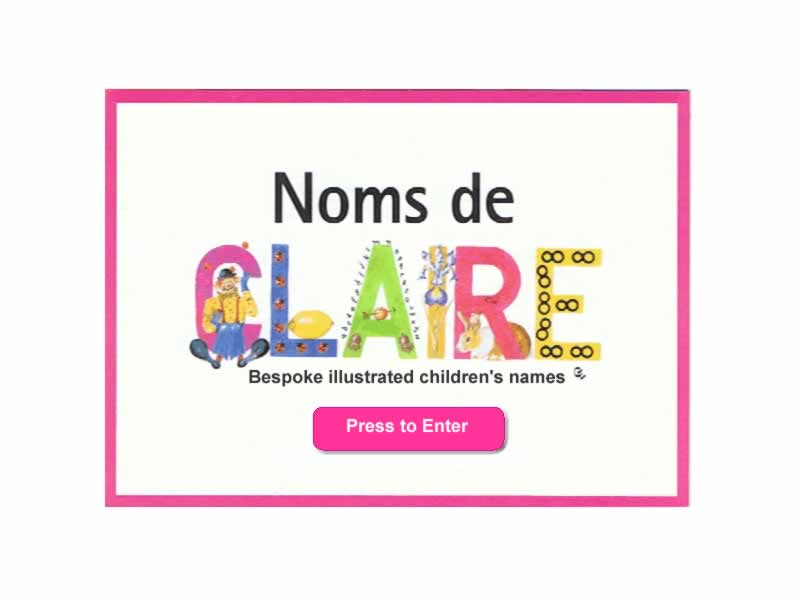 Noms de Claire - Bespoke illustrated children's names